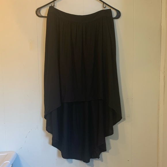 Mossimo Supply Co. Black Women's High-Low Skirt Flowy size Small/Petite - Picture 6 of 16